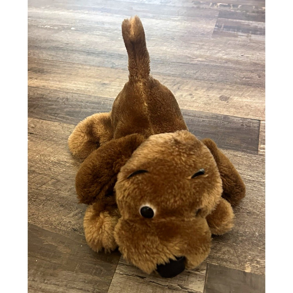 Bean-Filled Brown Dog Plush Stuffed Animal Plush Toy Small 6-14 in Ages 3+